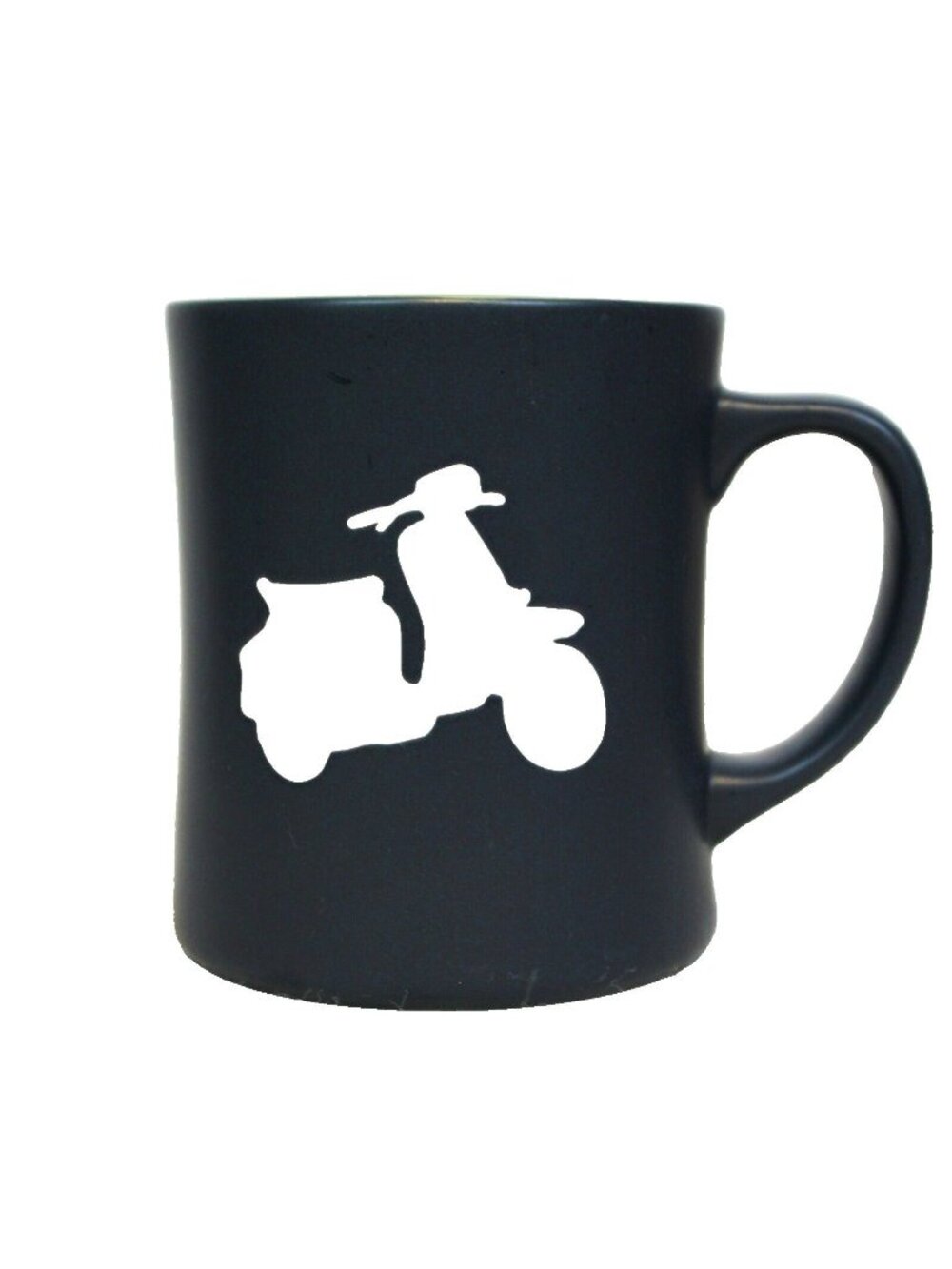 Starbucks Italian Roast Vespa Scooter Coffee Mug Cup Dark Blue Classic Matte